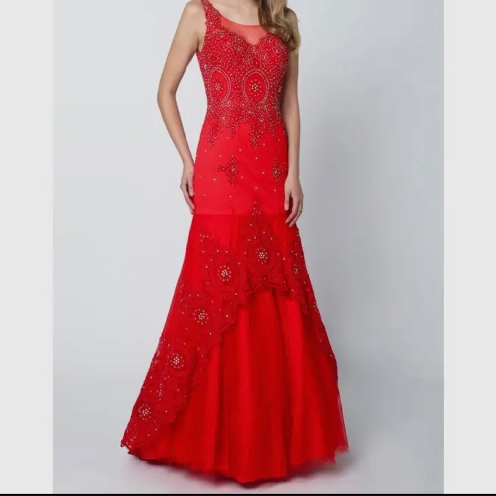 Embellished lace formal dress Size M